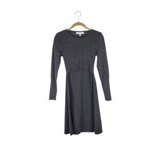 Ripe Molly Nursing Dress Gray Knit Long Sleeve Style K914 Womens Size Small